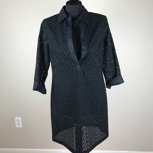 Talbots Black Eyelet Dress